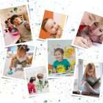 Collage de fotos niños infantil blanco